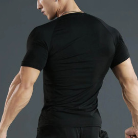 Men's Compression Running T-Shirt - Quick Dry Gym Sportswear