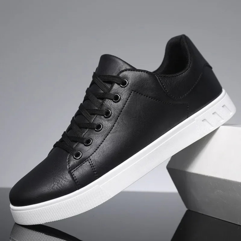 Men's Classic Leather Lace-Up Casual Loafers
