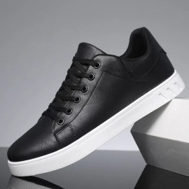 Men's Classic Leather Lace-Up Casual Loafers