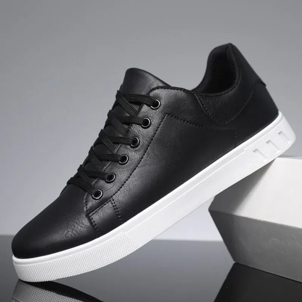 Men's Classic Leather Lace-Up Casual Loafers