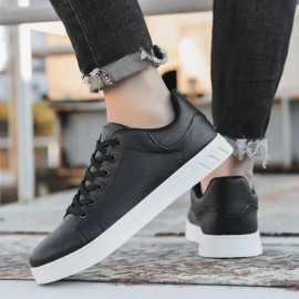 Men's Classic Leather Lace-Up Casual Loafers