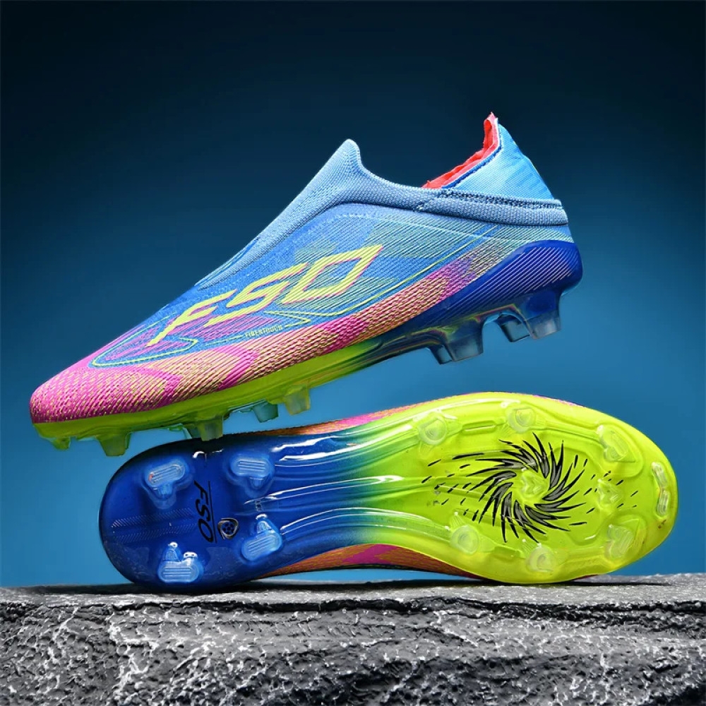 Professional Men's Football Boots with Long Spike Cleats