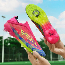 Professional Men's Football Boots with Long Spike Cleats