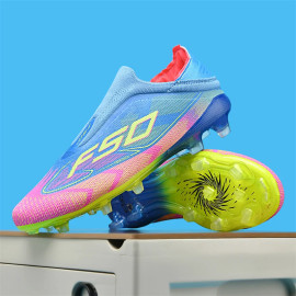 Professional Men's Football Boots with Long Spike Cleats